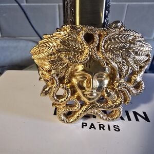 Gold Medusa Head Belt Buckle